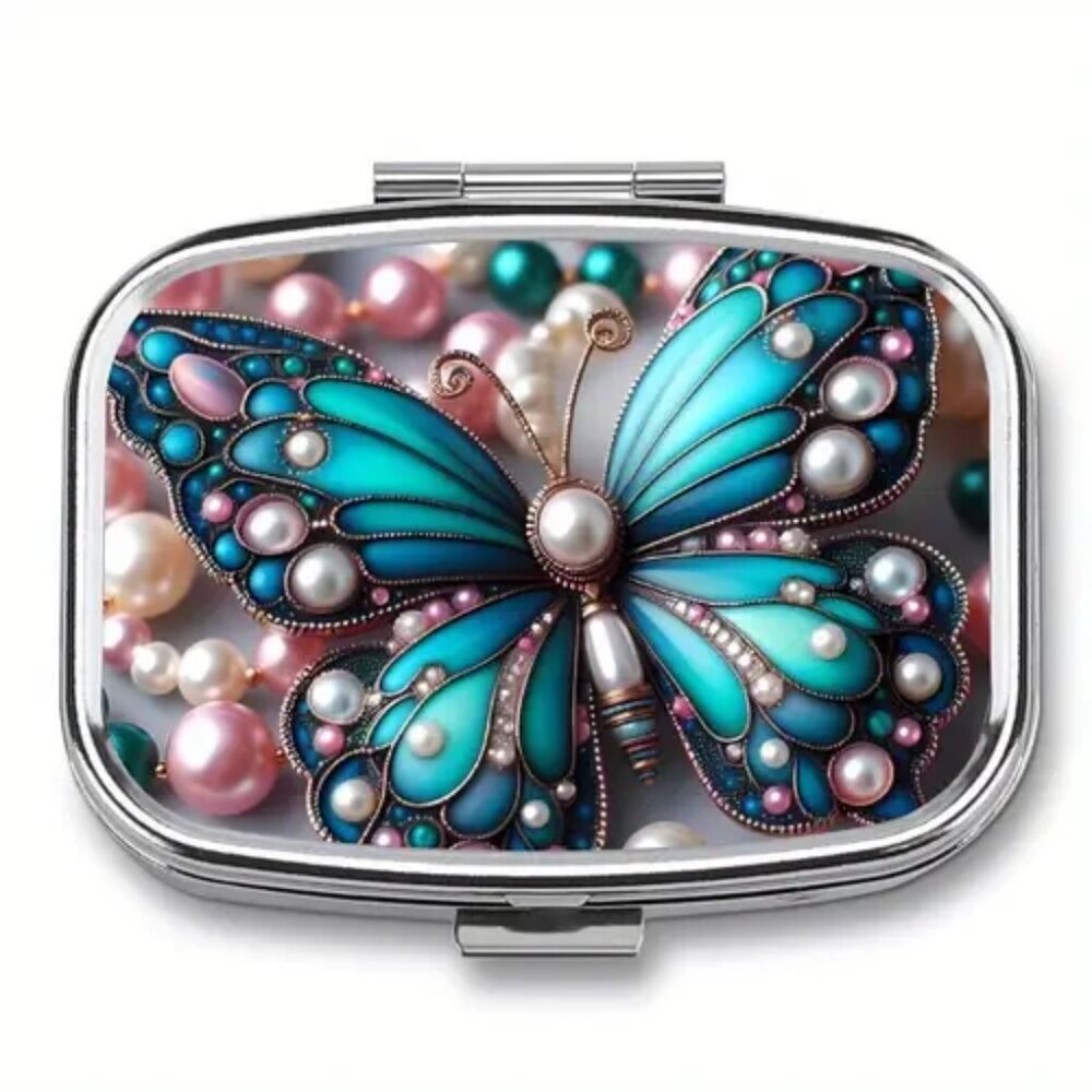 Butterfly & Pearls  Pill Organizer